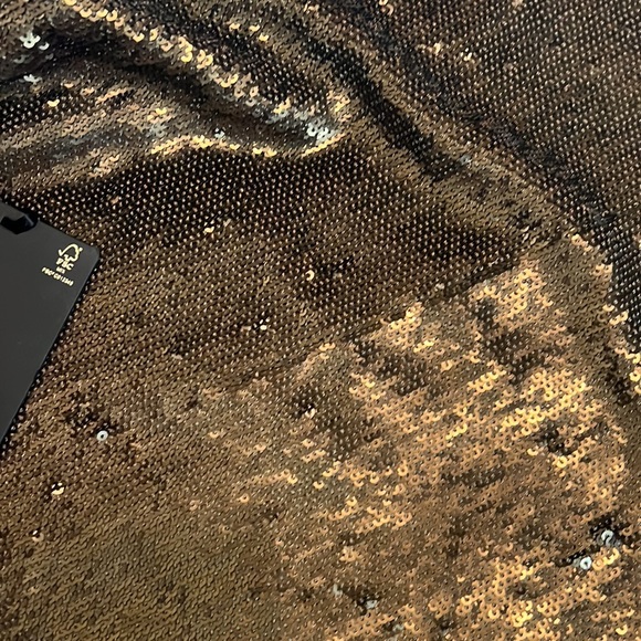 Sequins mini skirt gold bronze size M - Picture 2 of 3